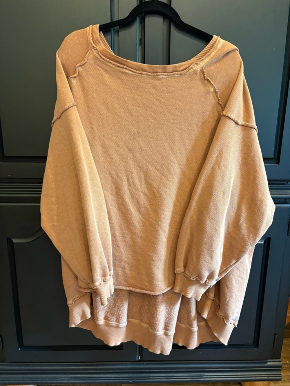 FP Movement by Free People Oversized Off-the-Shoulder Sweater in Camel